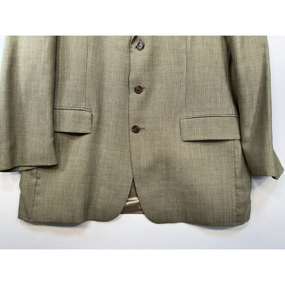 Lauren Ralph Lauren Mens Blazer Jacket 44T Tan Wool Linen Blend - Picture 2 of 13